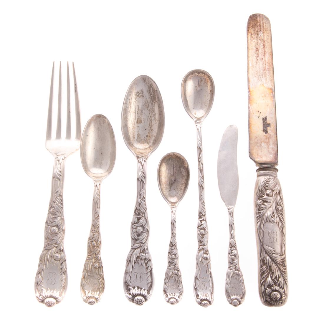 Tiffany "Chrysanthemum" sterling 60-pc flatware (1 of 4)