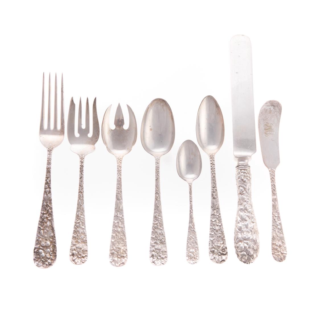 Stieff "Rose" sterling 86-piece flatware (1 of 4)