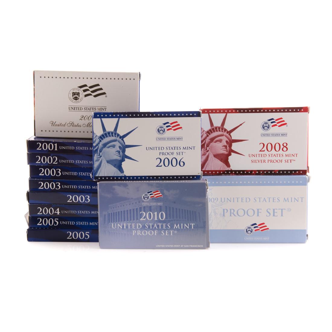 [US] 12 US Proof Sets 2001-2010 (1 of 4)