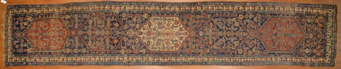 Antique Bijar runner, approx. 3.4 x 17.4 (1 of 3)