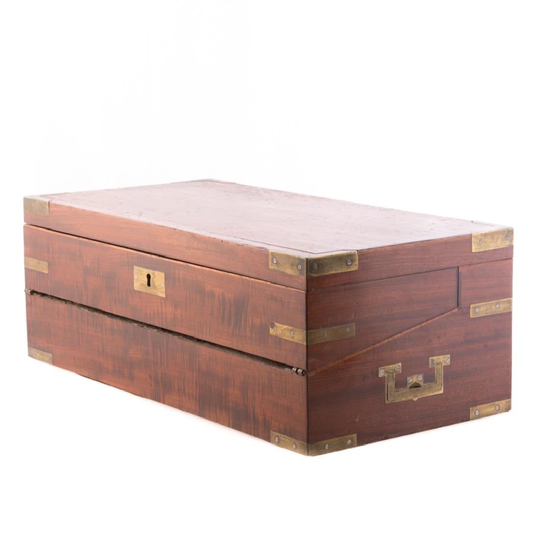 American tiger maple brass-mounted traveling desk (1 of 5)