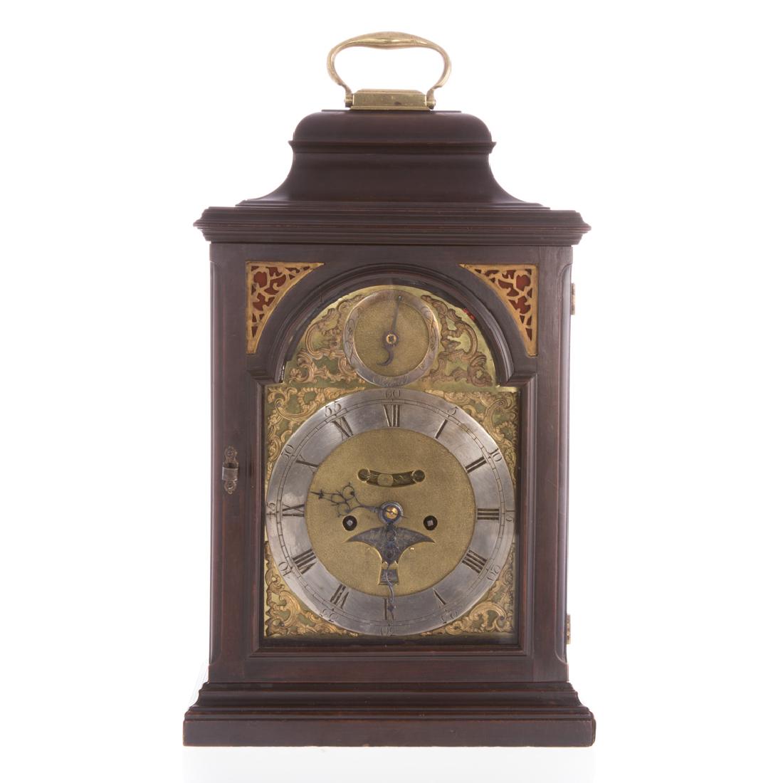 George III bracket clock, works by Abel Panchaud (1 of 10)