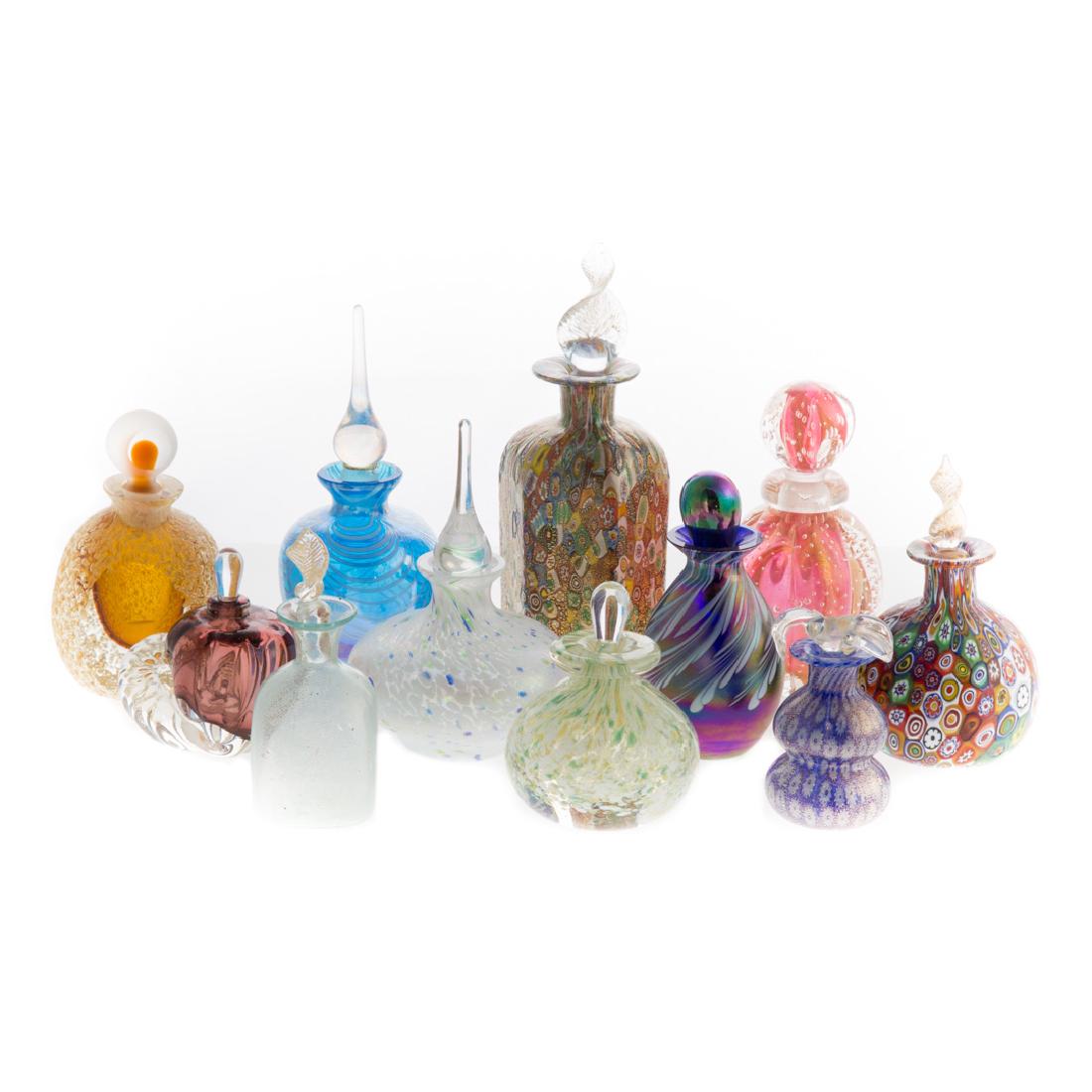 11 Continental glass scent bottles (1 of 3)