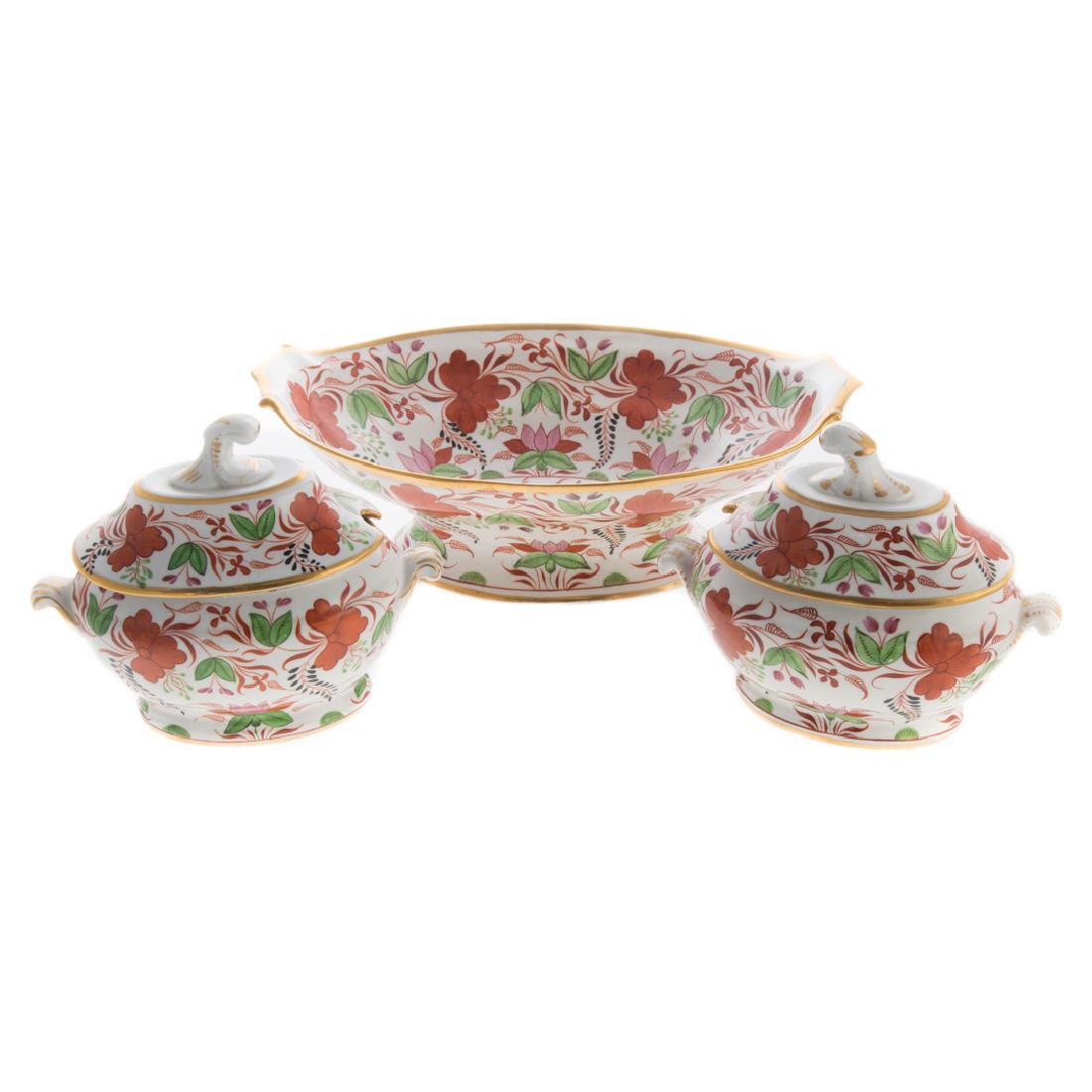 Two Staffordshire sauce tureens and fruit bowl (1 of 4)
