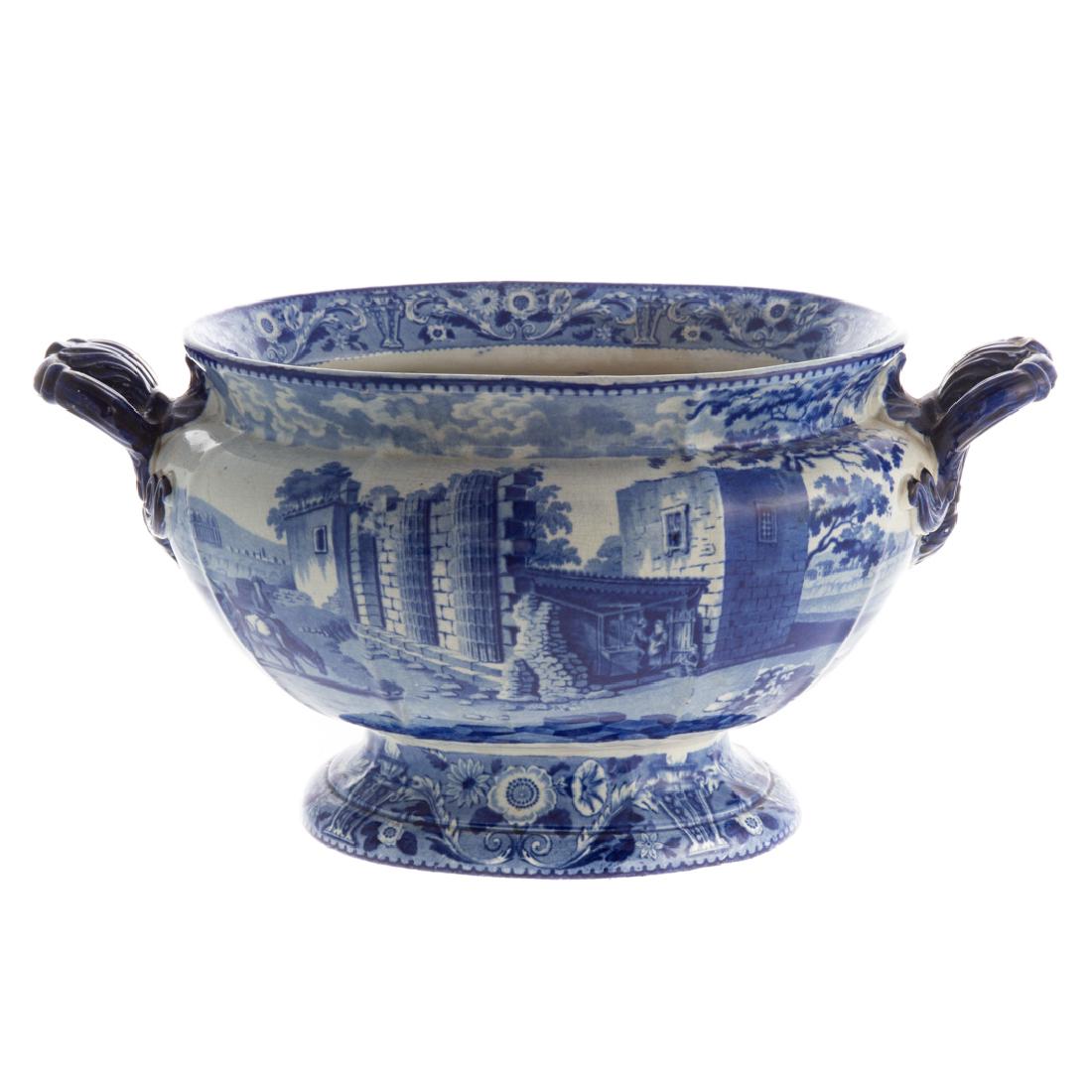 Staffordshire blue transfer soup tureen (1 of 4)