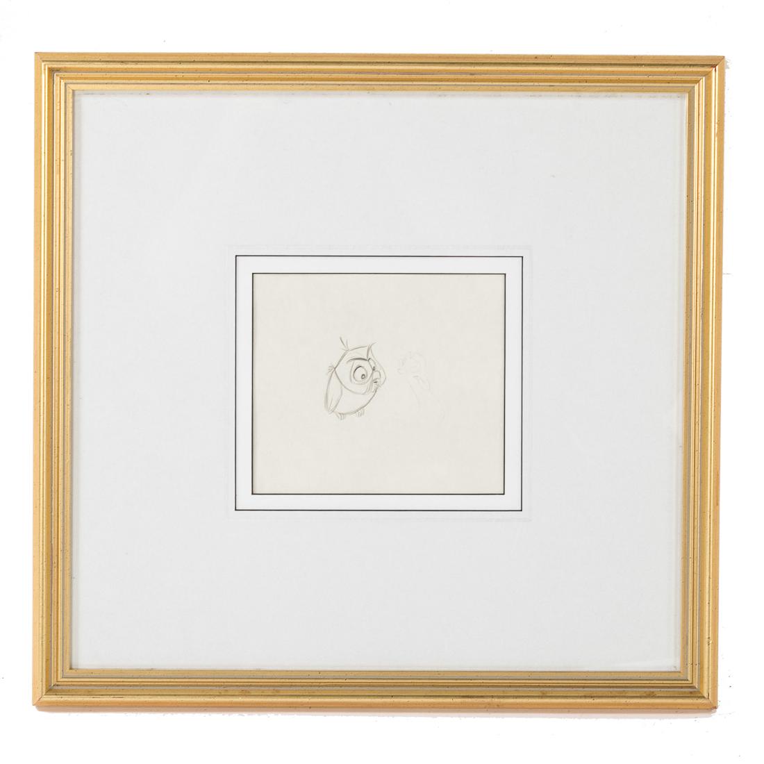 Disney drawing Archimedes from Sword in the Stone (1 of 3)