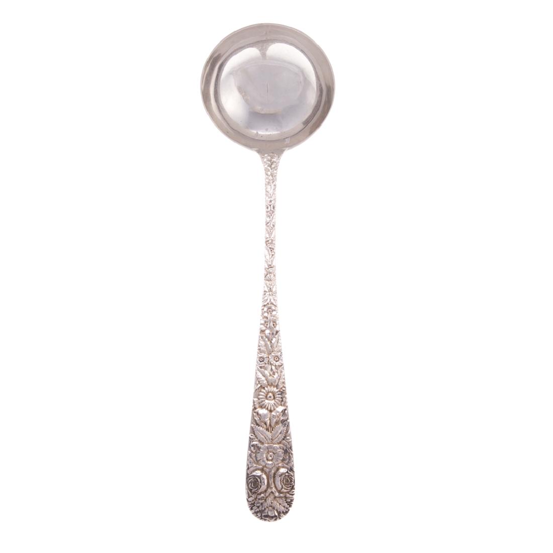 Kirk "Repousse" sterling silver soup ladle (1 of 4)