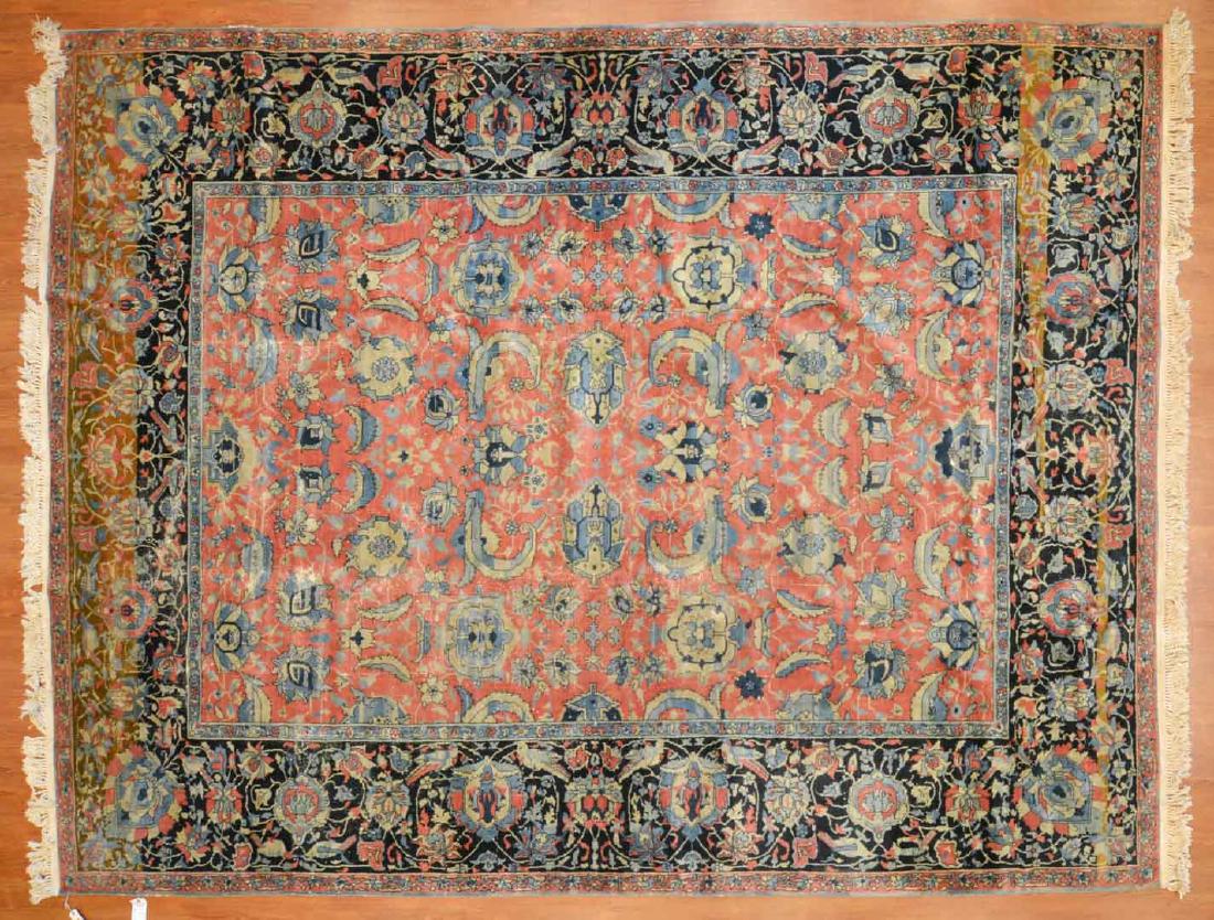 Antique Agra rug, approx. 9.2 x 11.9: India, circa 1900