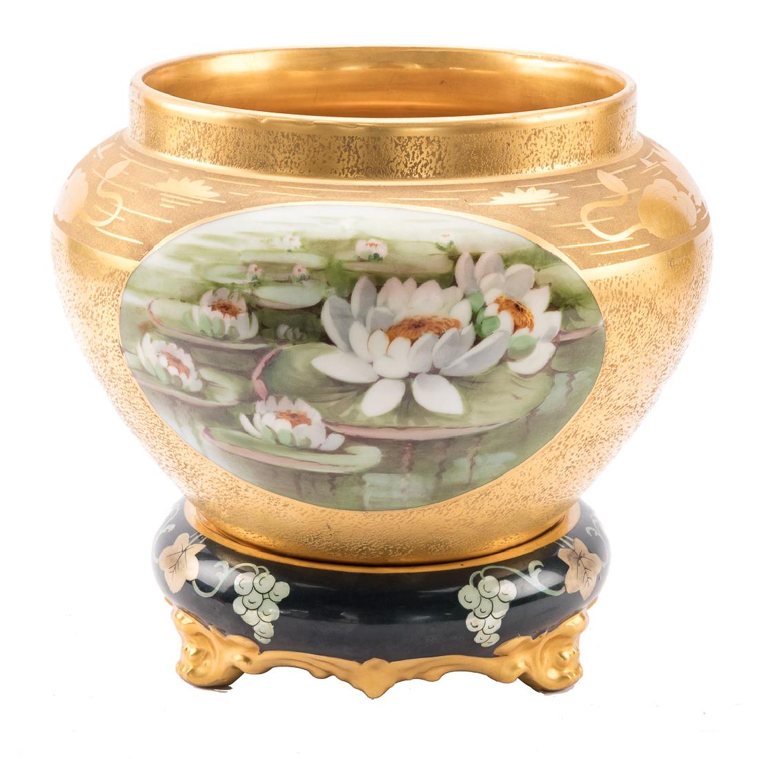 Osborne Studio gilt and painted porcelain vase (1 of 7)