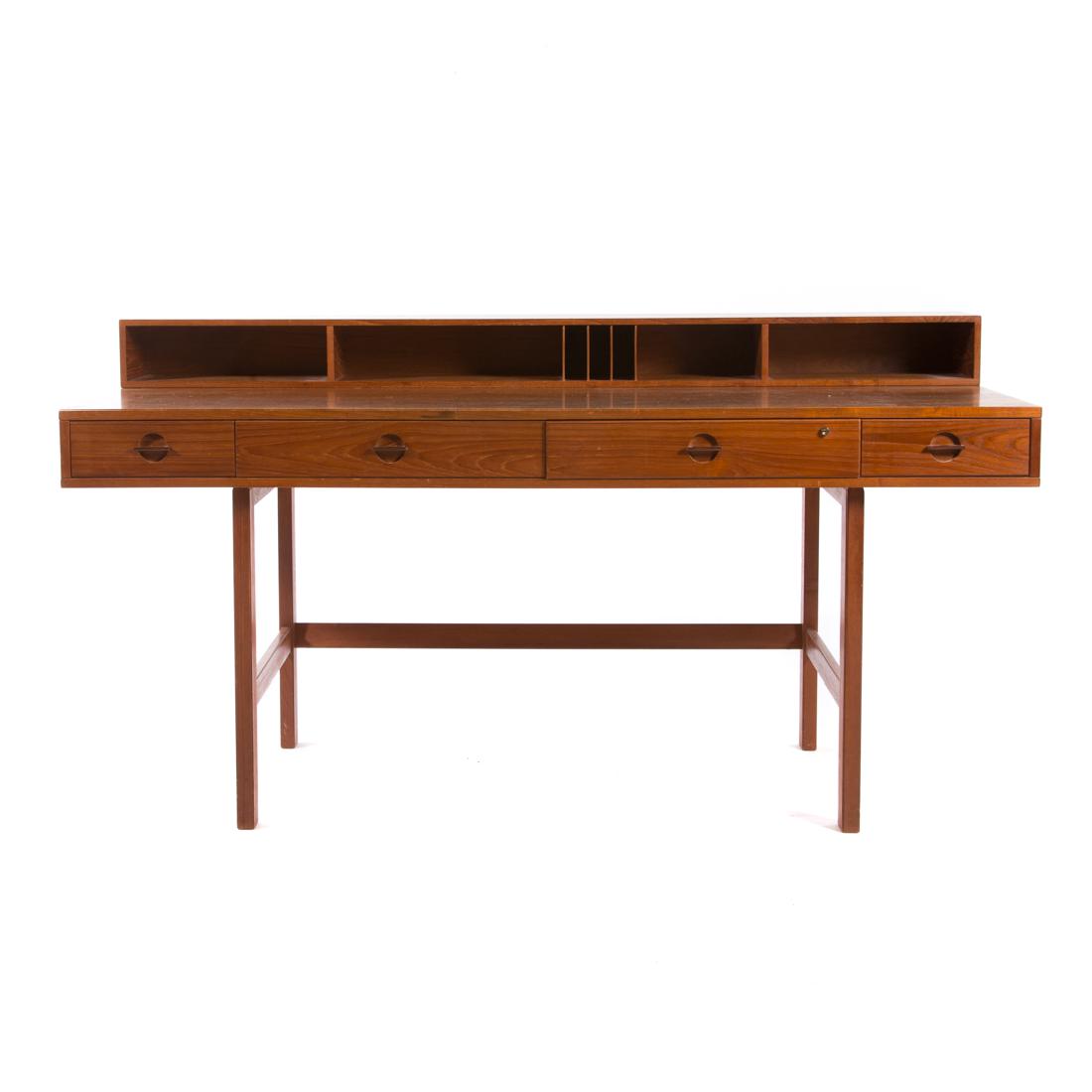 Peter Lovig Nielsen flip-top teakwood desk (1 of 7)