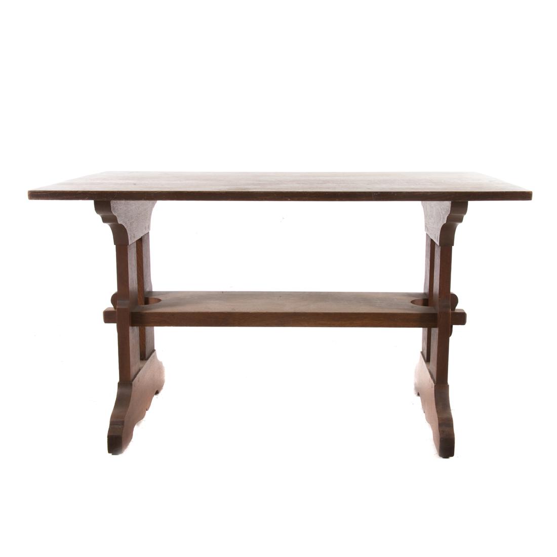 Stickley Arts and Crafts oak library table (1 of 4)