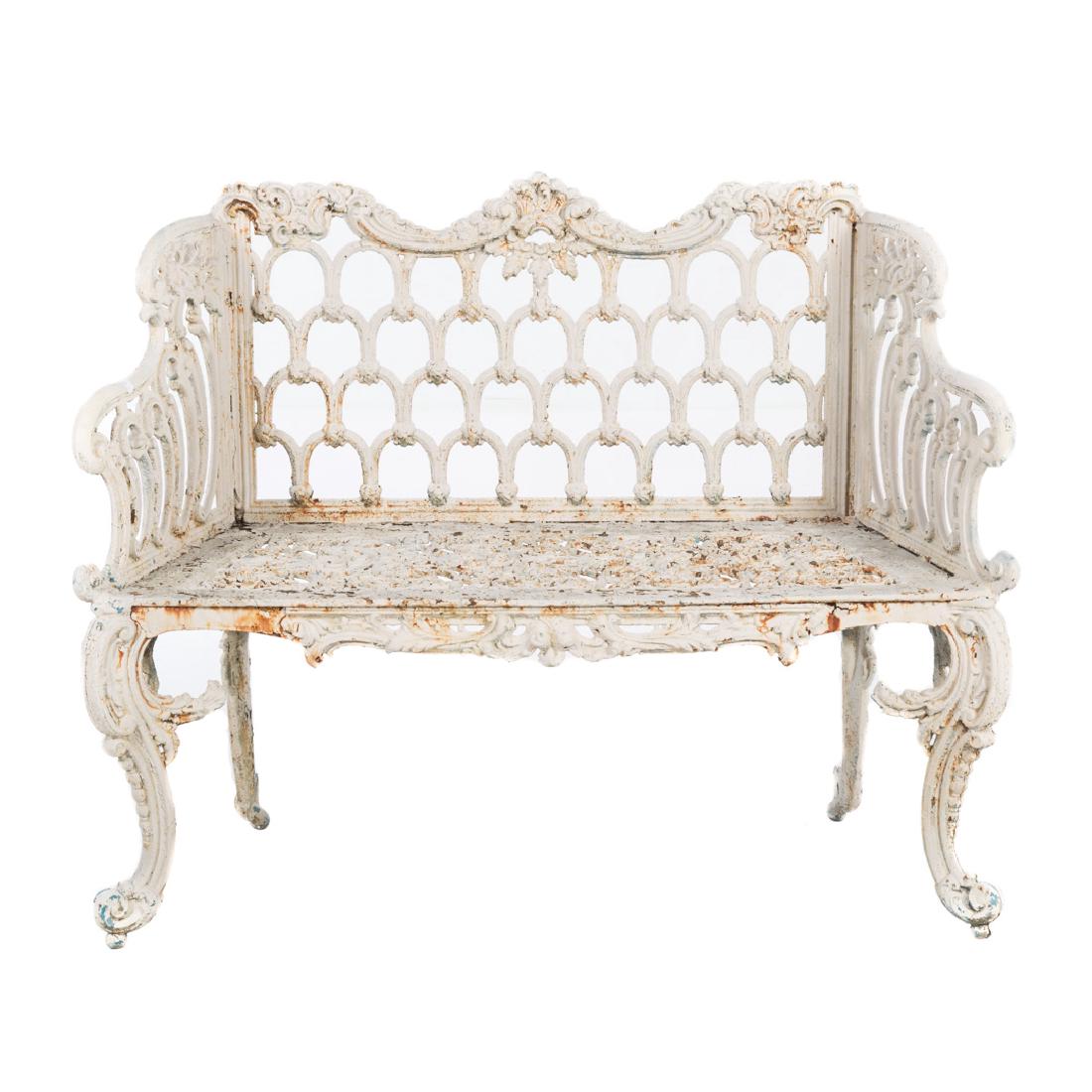 Kramer Brothers Victorian cast iron garden bench