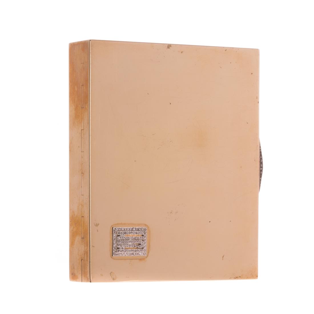 An Art Deco Cigarette Case in Solid 14K Gold (1 of 6)