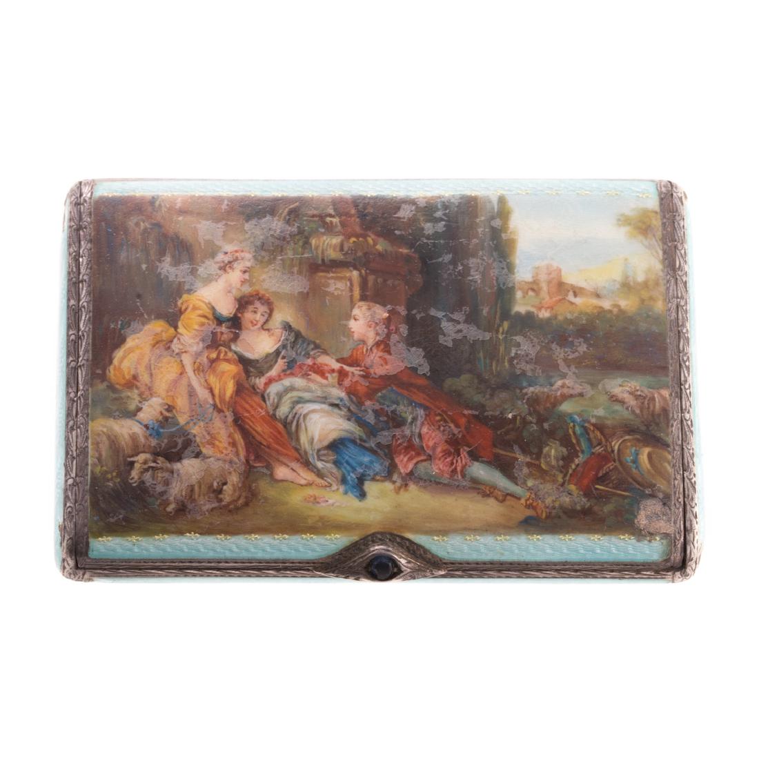 A French Guilloche Enamel Snuff Box (1 of 5)