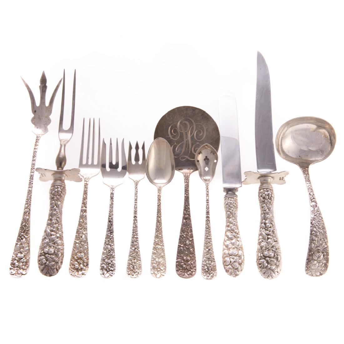 Stieff "Rose" sterling 49-piece flatware set (1 of 4)