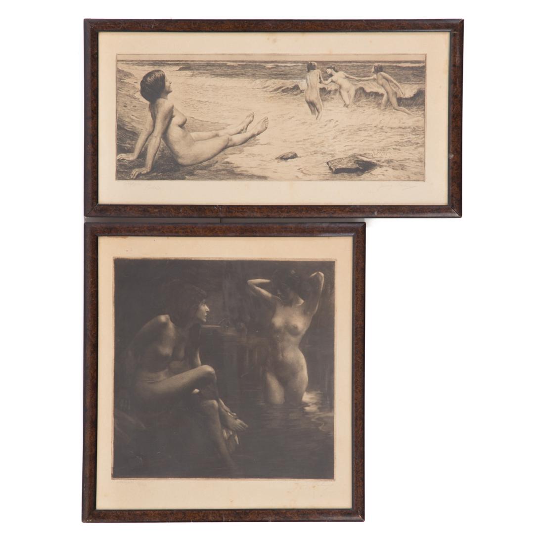 Georg Jahn. Two framed etchings (1 of 4)