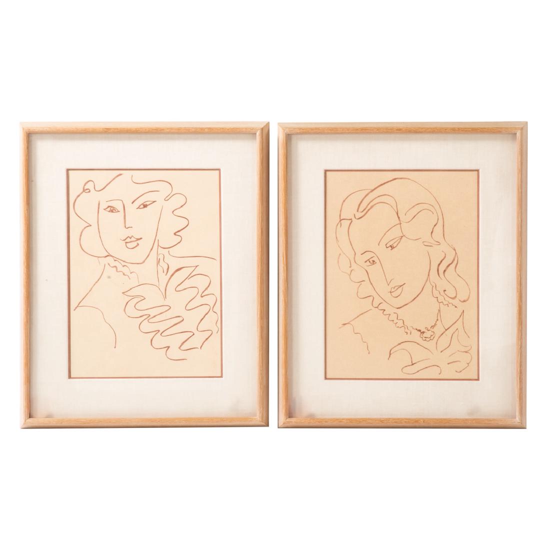 Henri Matisse. Two lithographs from "Ronsard's" (1 of 3)