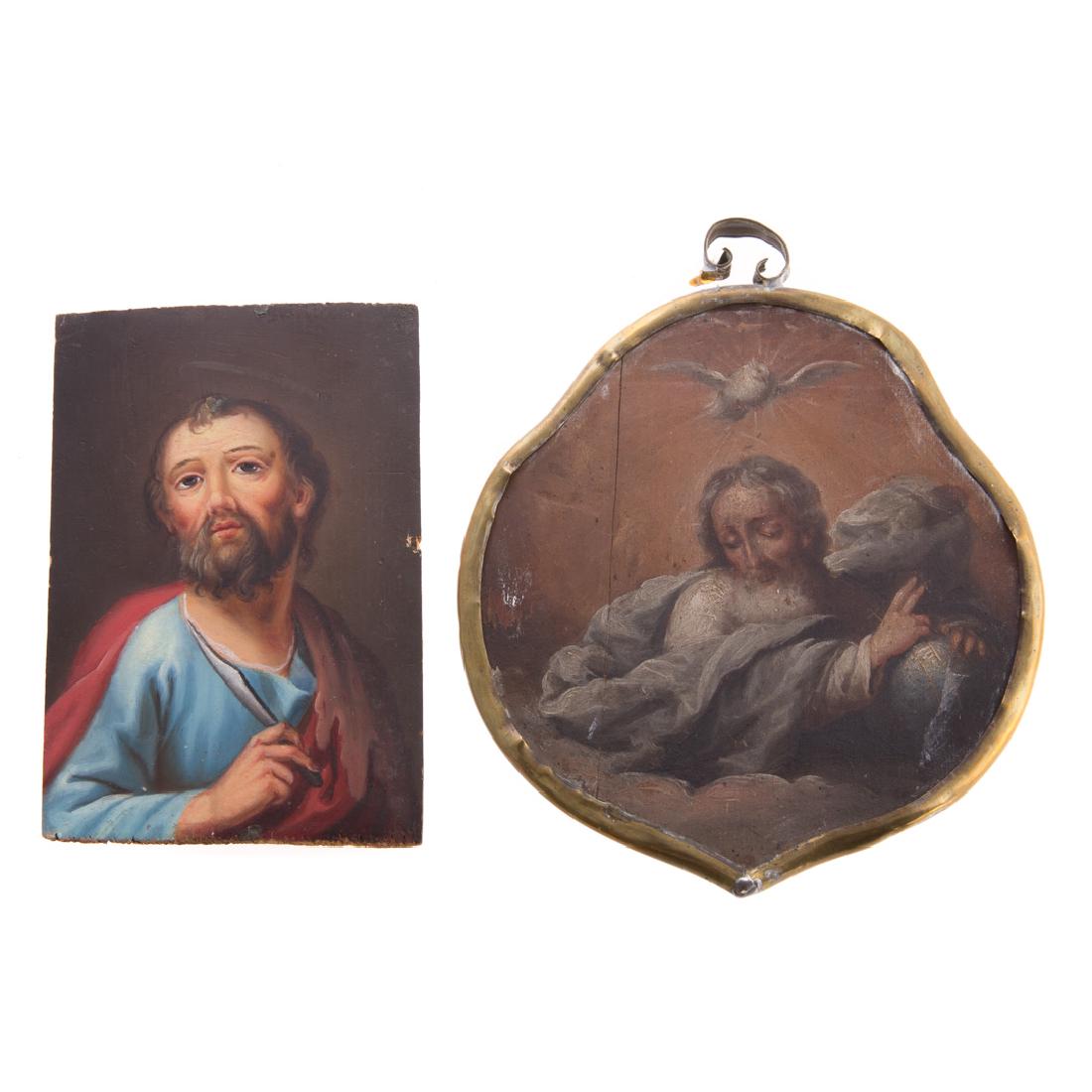 Two miniature religious portraits (1 of 4)