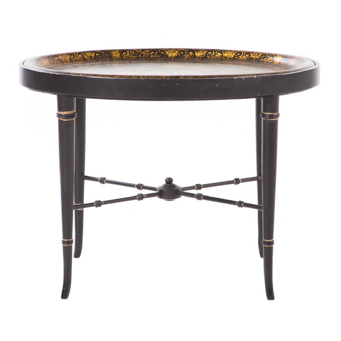 Regency style papier-mâché tray top table (1 of 5)