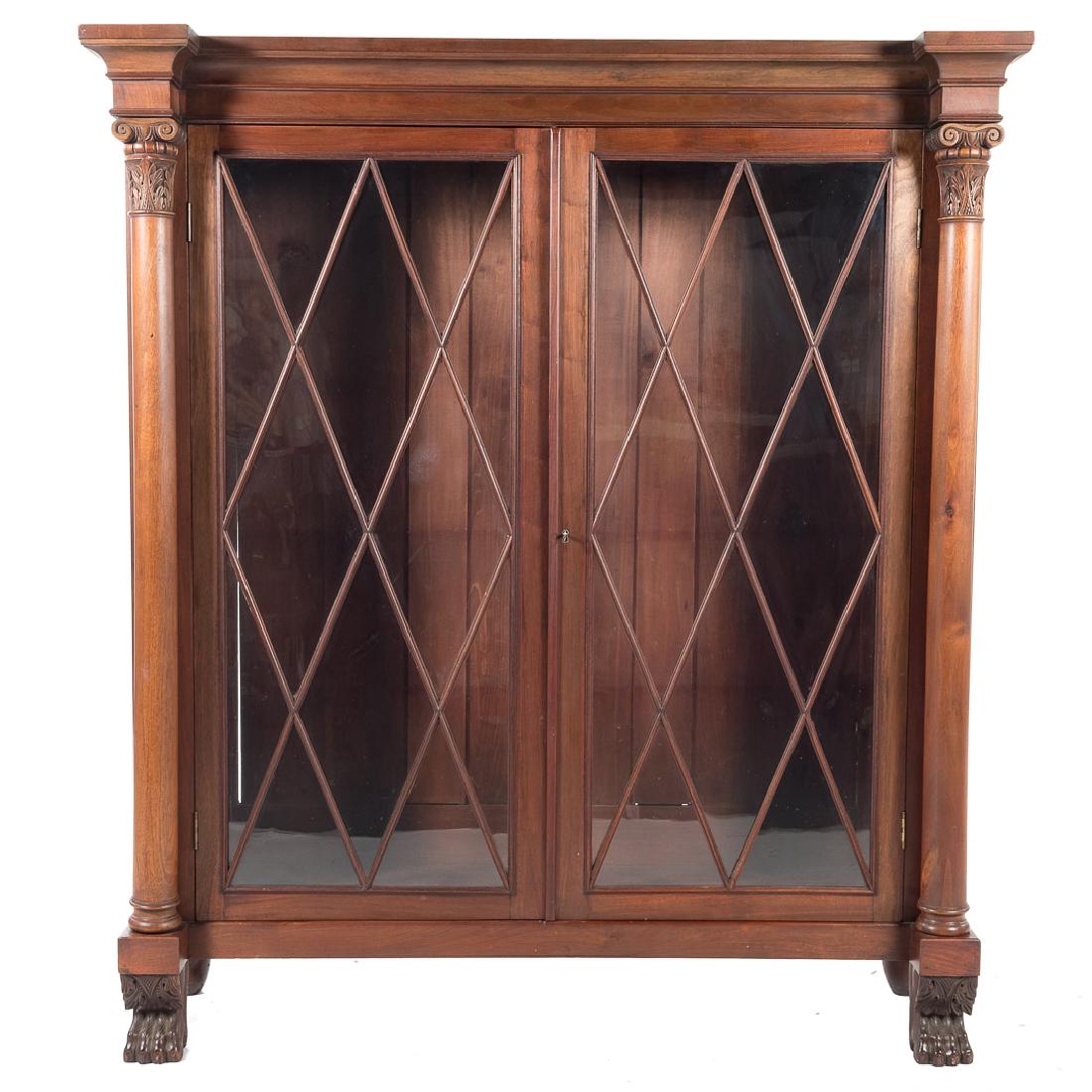 Classical Revival mahogany bookcase (1 of 7)