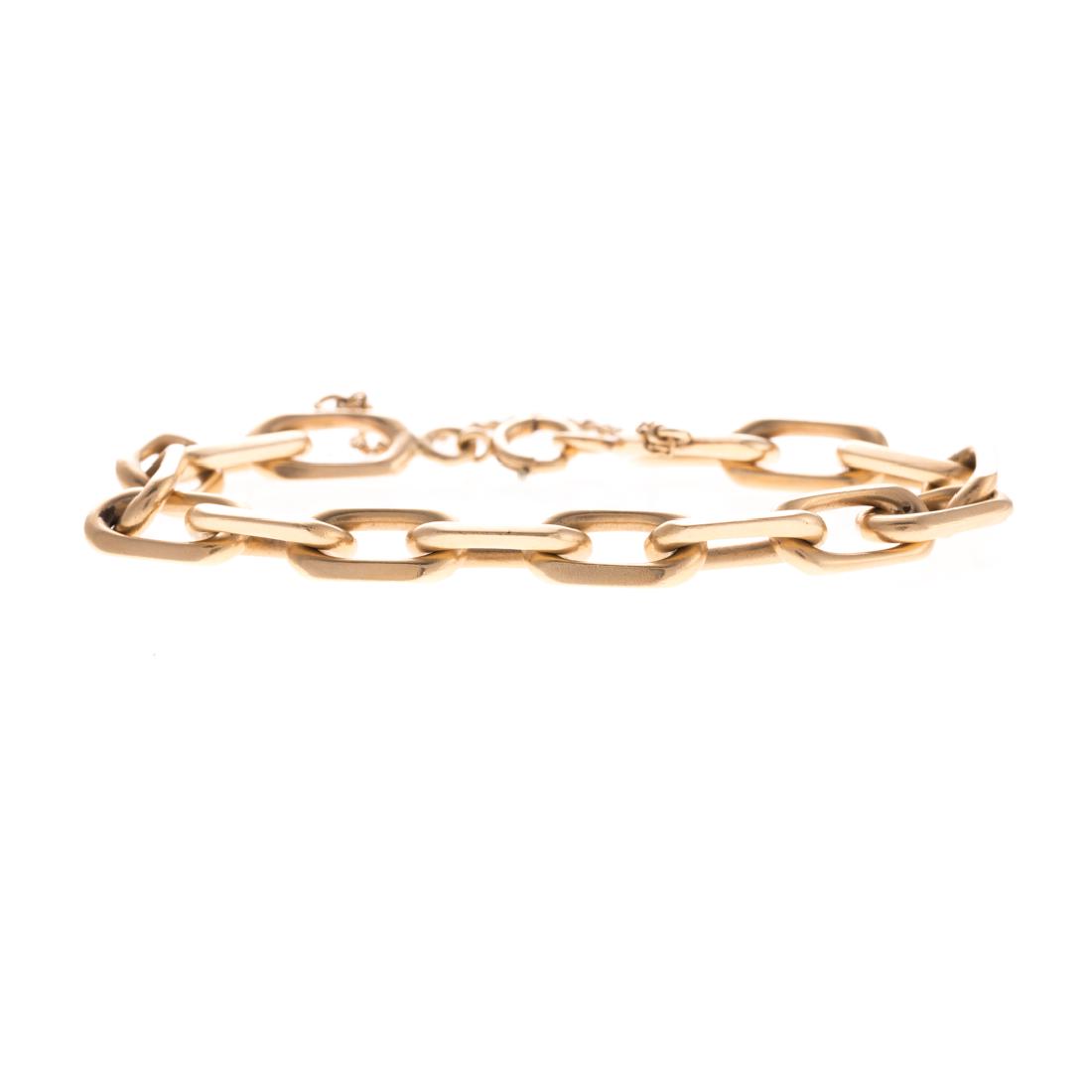 A Lady's Open Link Bracelet in 14K Gold (1 of 4)