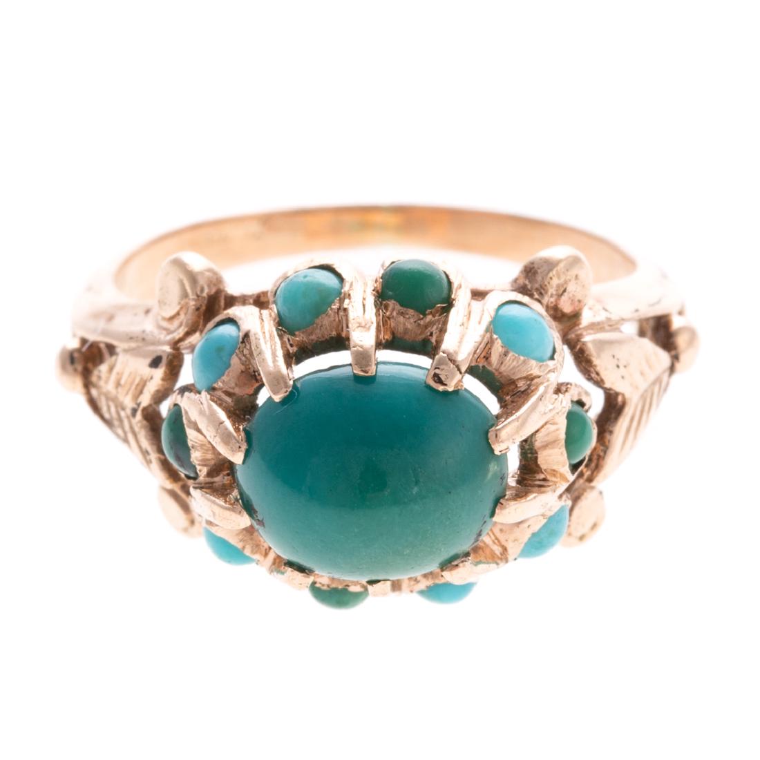 A Lady's Turquoise Ring in 14K Gold (1 of 3)