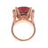 A Rare 17.43ct Red Zircon & Diamond Ring - 3