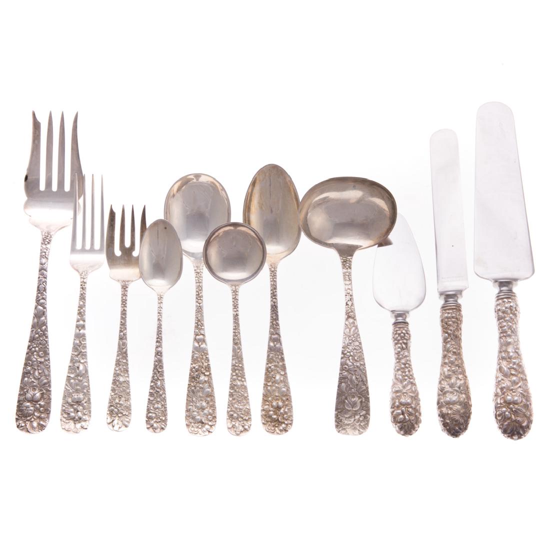 Stieff "Rose" sterling 63-pc flatware (1 of 4)