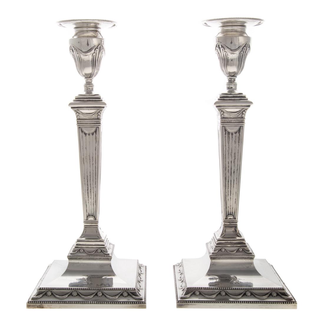 Pair of Tiffany & Co. sterling silver candlesticks (1 of 6)
