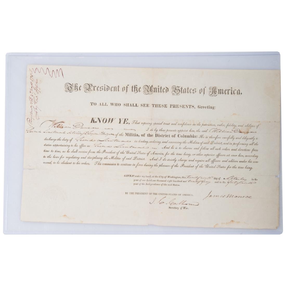 James Monroe signed military appointment (1 of 5)