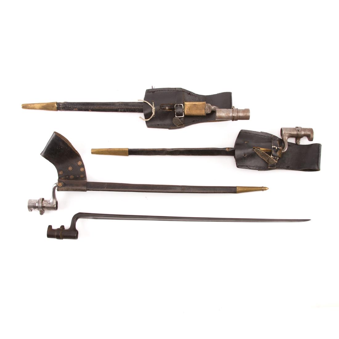 Four Civil War style socket bayonets (1 of 8)
