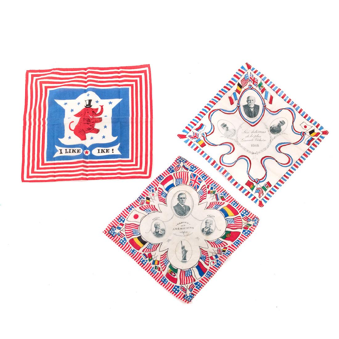 Three commemorative handkerchiefs (1 of 5)