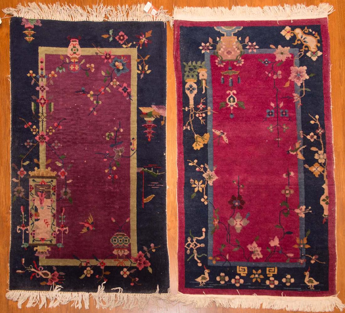 Two Chinese Nichols rugs, approx. 2.6 x 4 each (1 of 5)