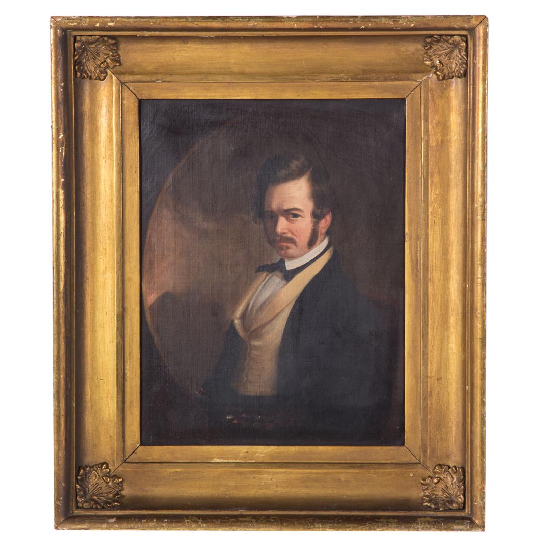 Attr. to William Hepburn. Self Portrait, oil (1 of 5)