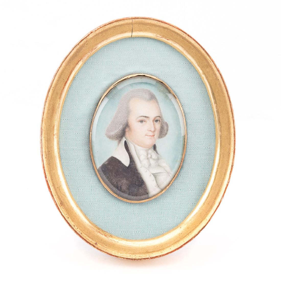 John Clapham. Portrait of F. Lancaster, miniature (1 of 2)