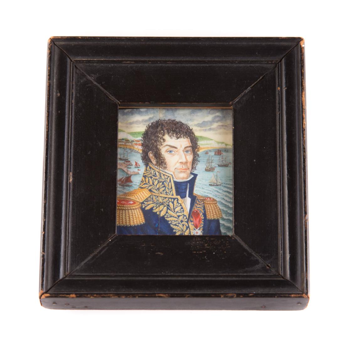 Chinese Export miniature naval officer portrait (1 of 3)