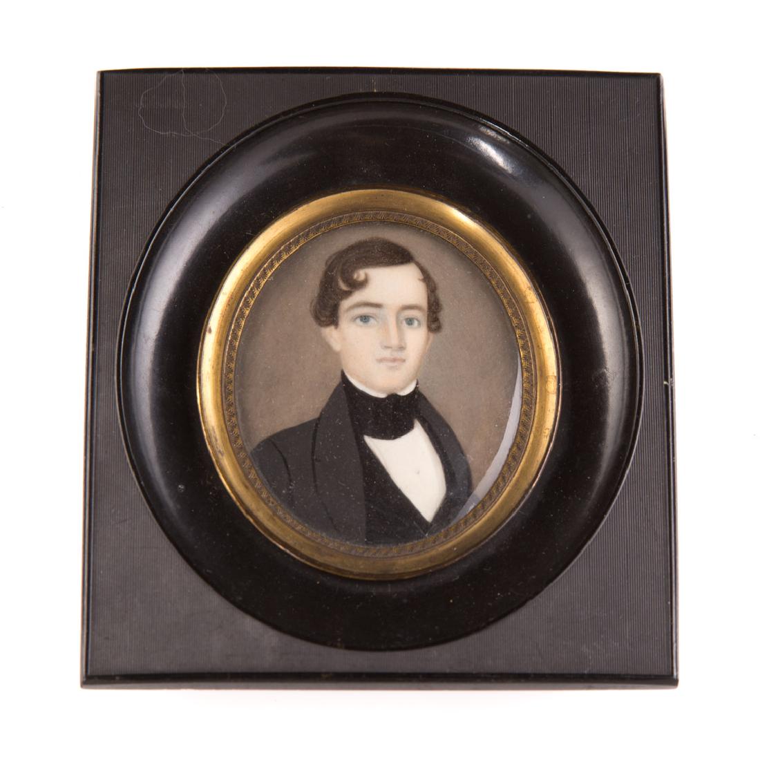 American School, 19th century portrait miniature (1 of 2)