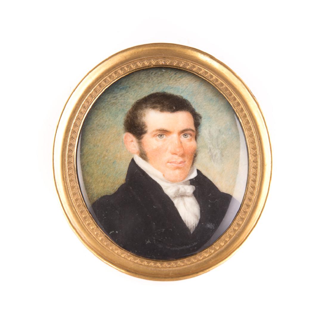 Attributed to Sara Goodridge, portrait miniature (1 of 2)