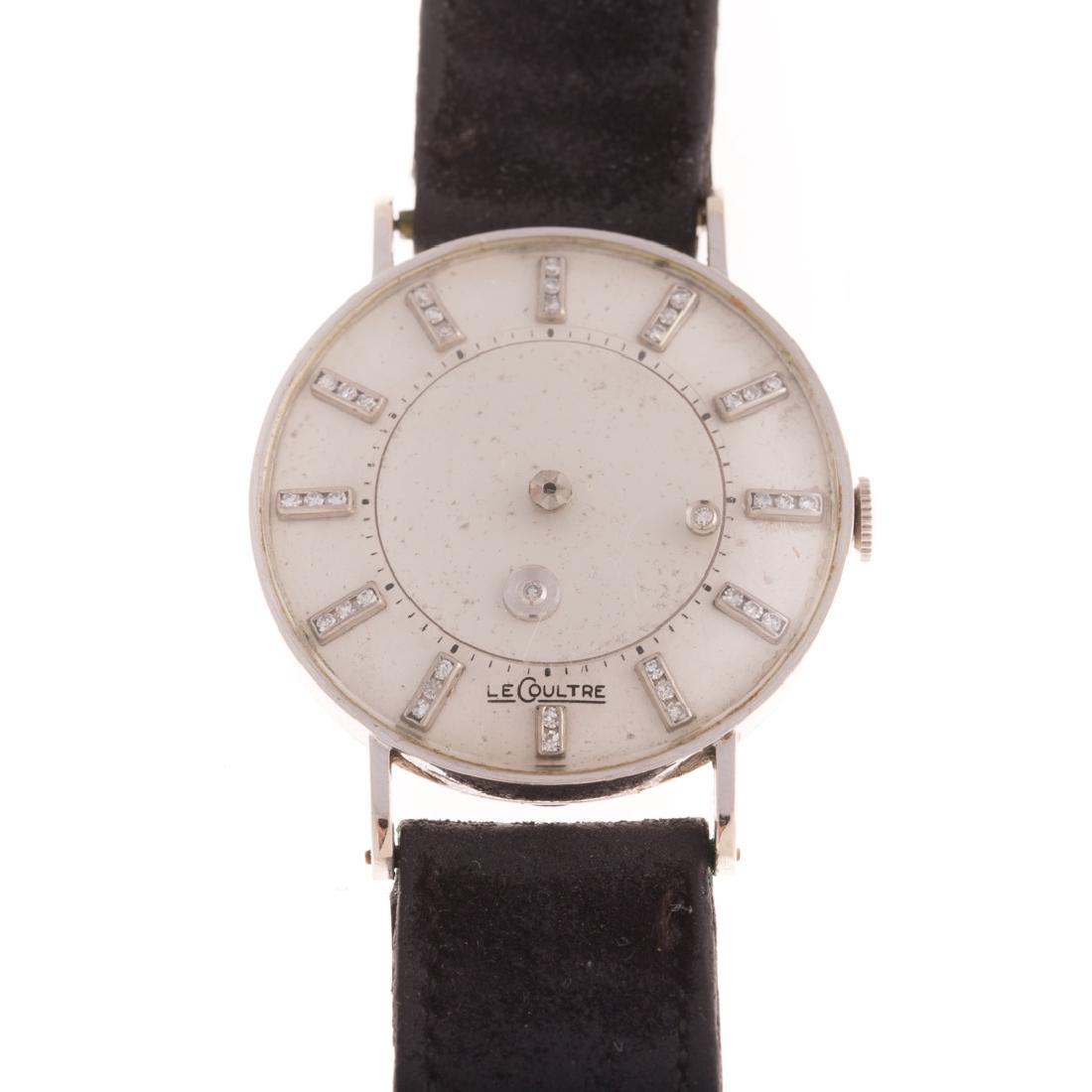 A Gent's LeCoultre Wrist Watch with Diamonds (1 of 4)