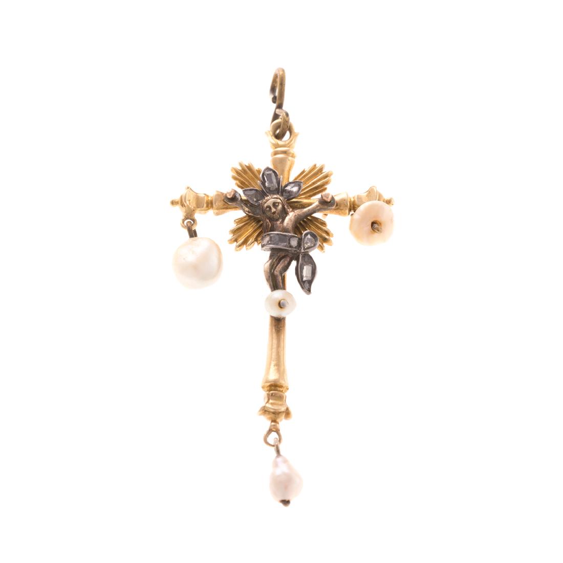 A Rare Museum Quality 18K Diamond Crucifix (1 of 4)