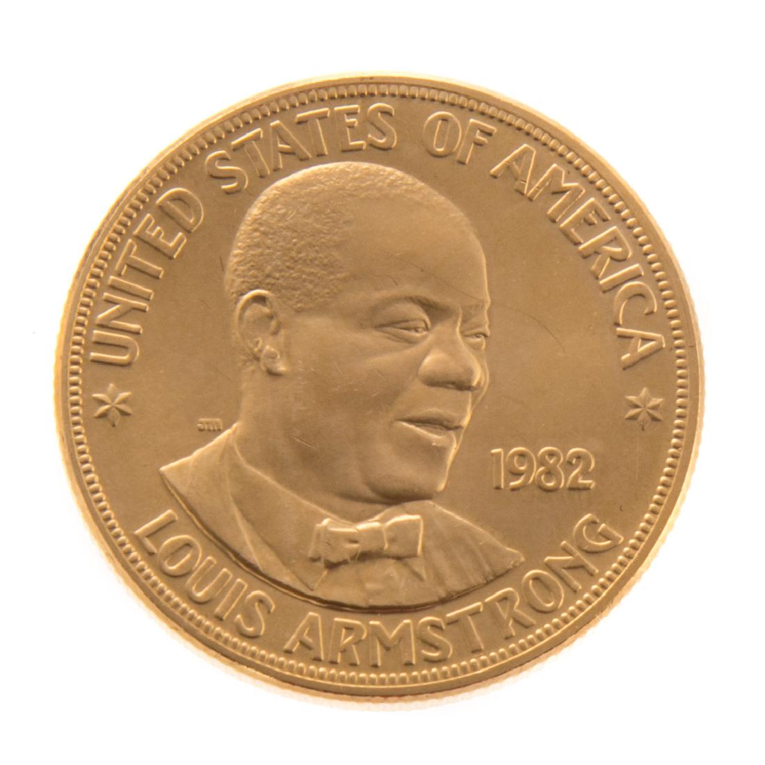 [US] 1982 Louis Armstrong American Arts Gold Medal (1 of 4)