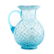 Dugan opalescent blue glass swastika pitcher