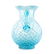 Dugan opalescent blue glass swastika pitcher - 2