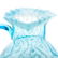 Dugan opalescent blue glass swastika pitcher - 5