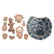 Nine assorted ancient pottery fragment heads