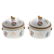 Pair Chinese Export porcelain warming dishes - 3