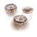Trio of Art Nouveau sterling vanity sets - 4