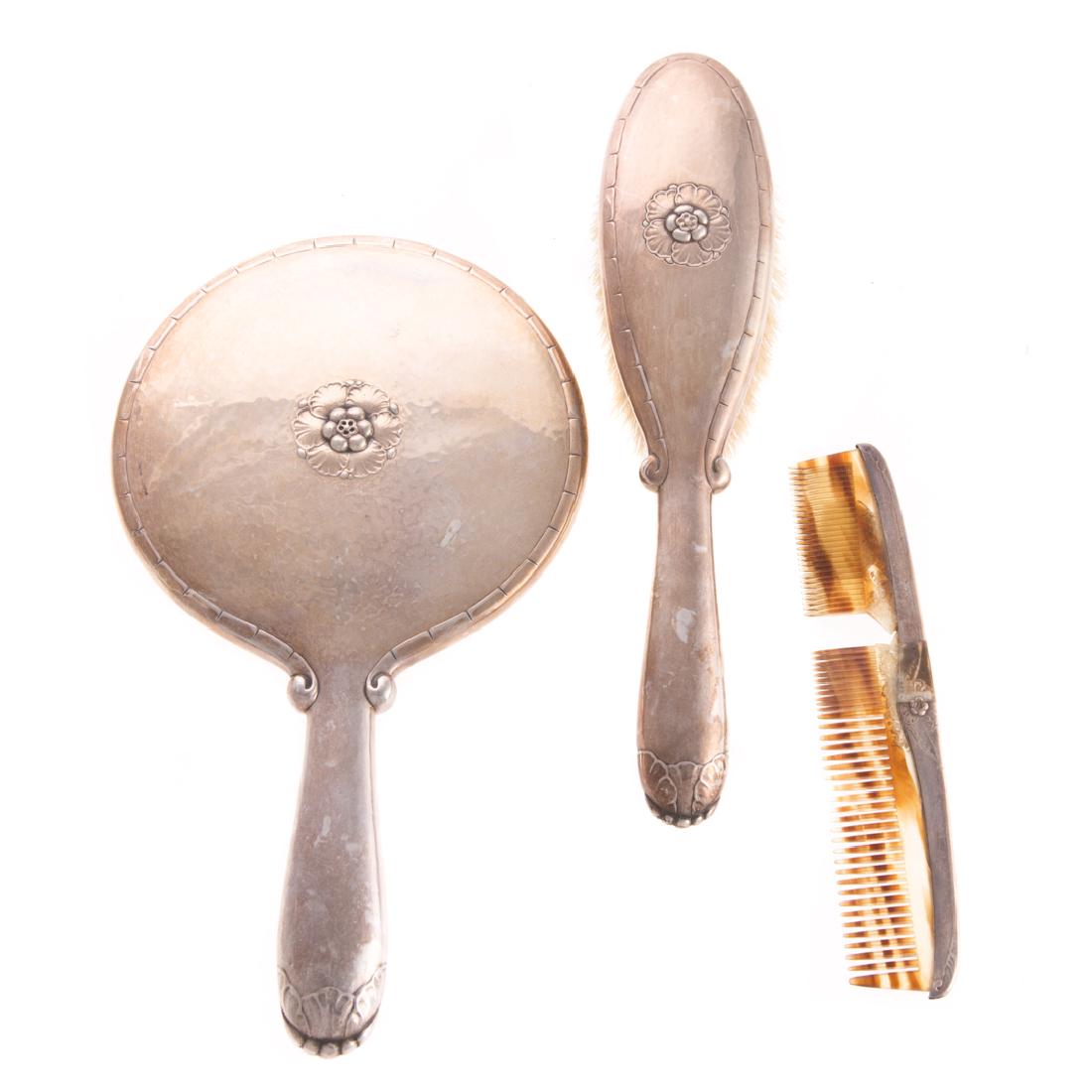 Georg Jensen sterling 3-piece vanity set (1 of 6)