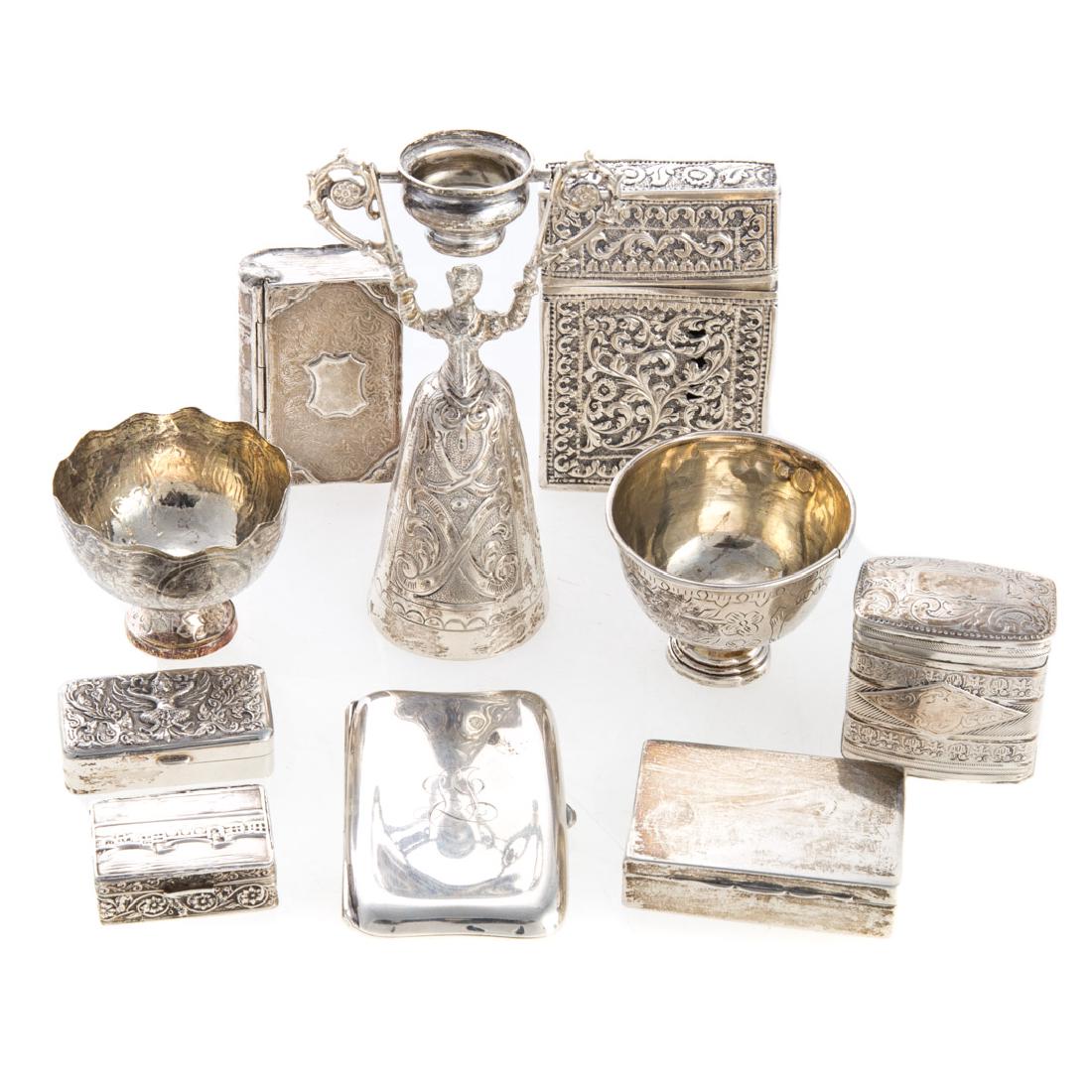 A collection of silver objets de vertu (1 of 7)