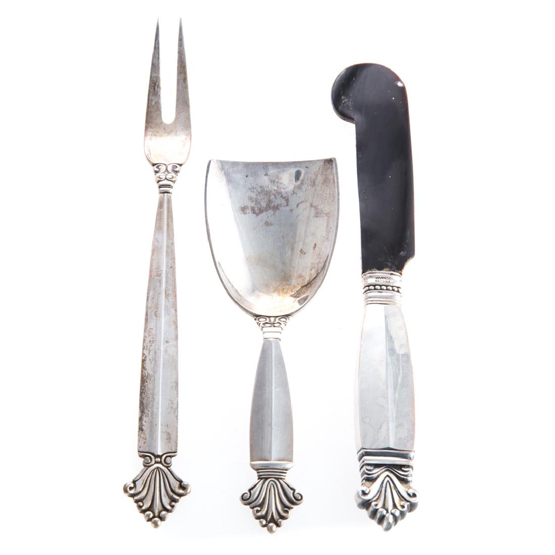 Georg Jensen sterling 3-pc set in fitted box (1 of 4)